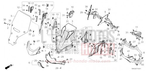 GAINE DE PROTECTION AVANT (CRF1100A2/A4/AL2/D2/D4/DL2/DL4) CRF1100A4M de 2021